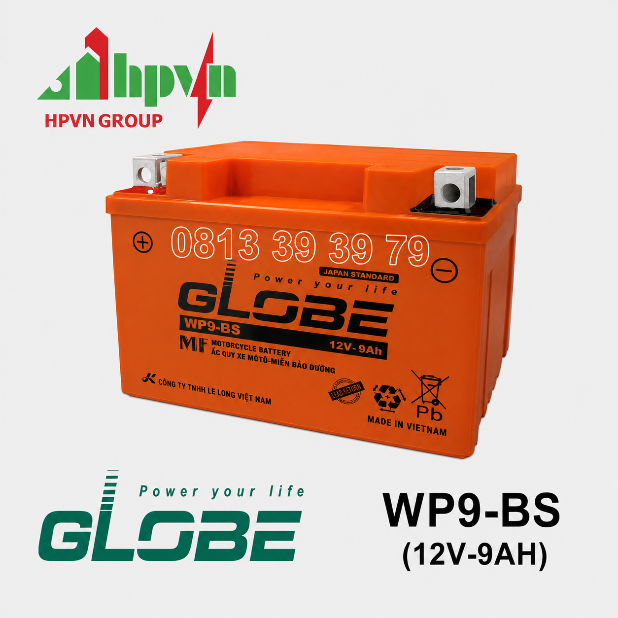 Ắc Quy Globe WP9-BS (12V-9Ah)