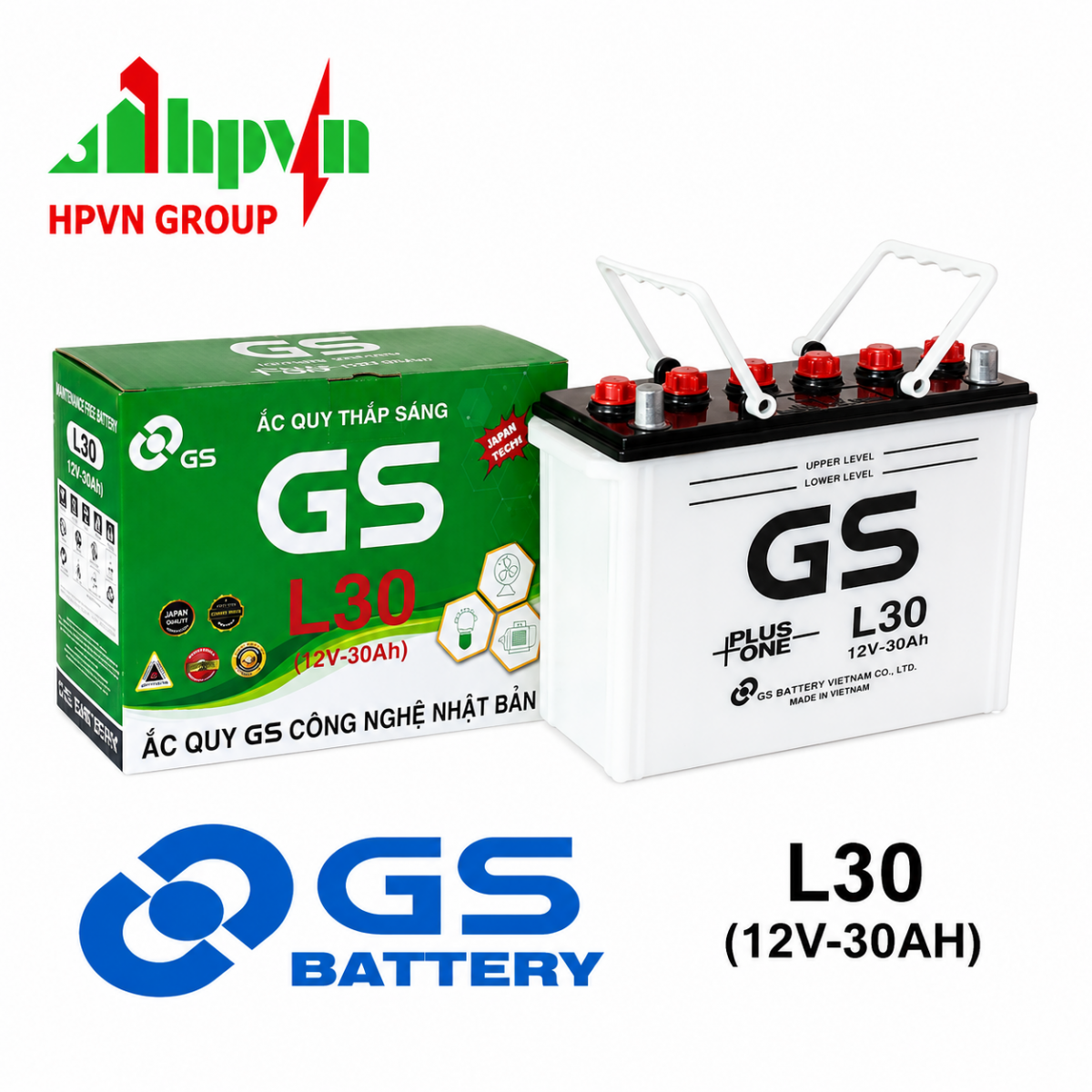 Bình ắc quy GS L30 (12V-30AH) 