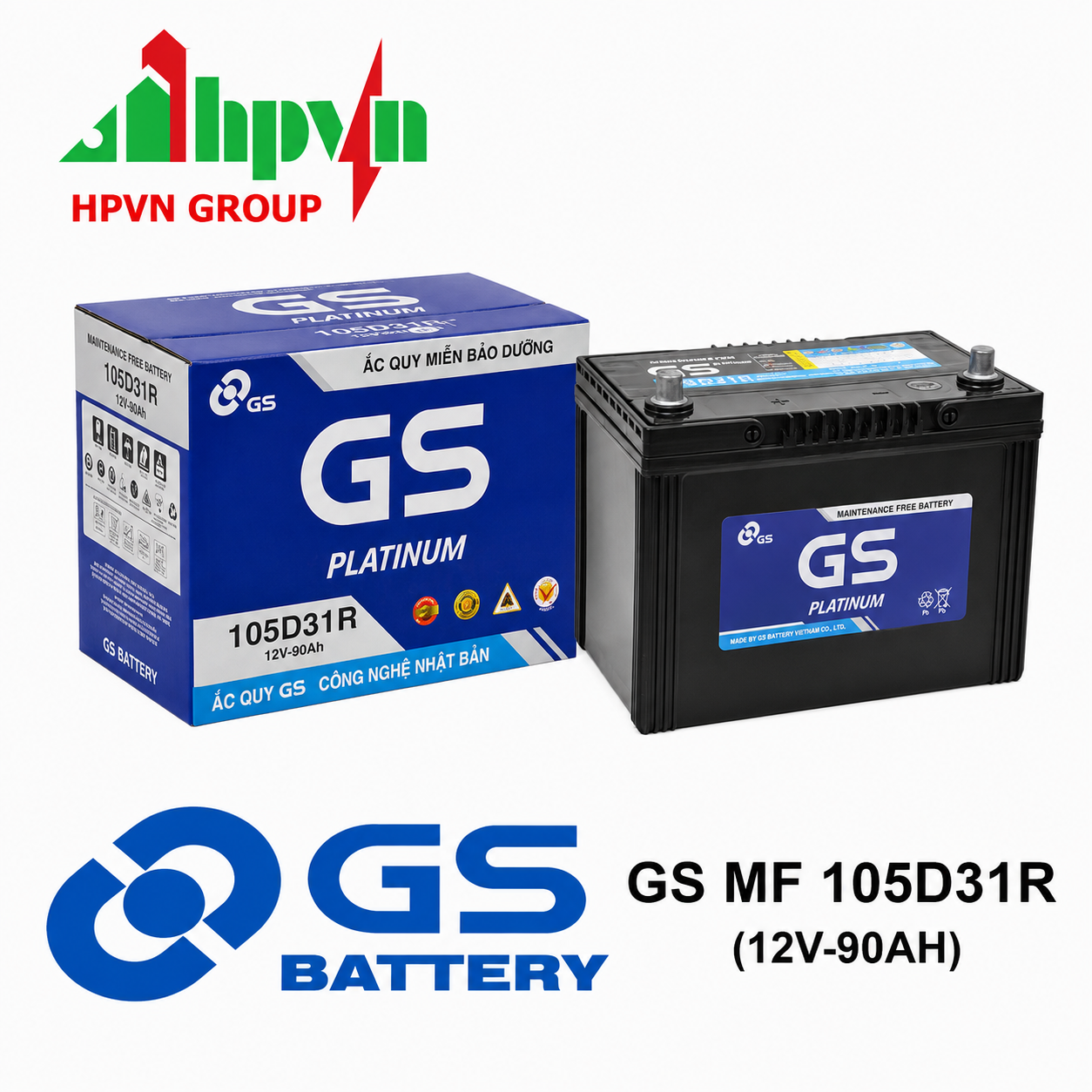 ẮC QUY GS MF 105D31R (12V-90AH)