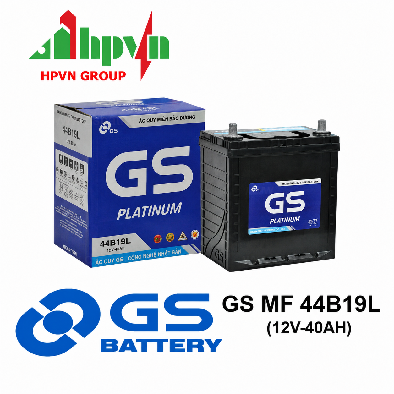ẮC QUY GS MF 44B19L (12V-40AH)