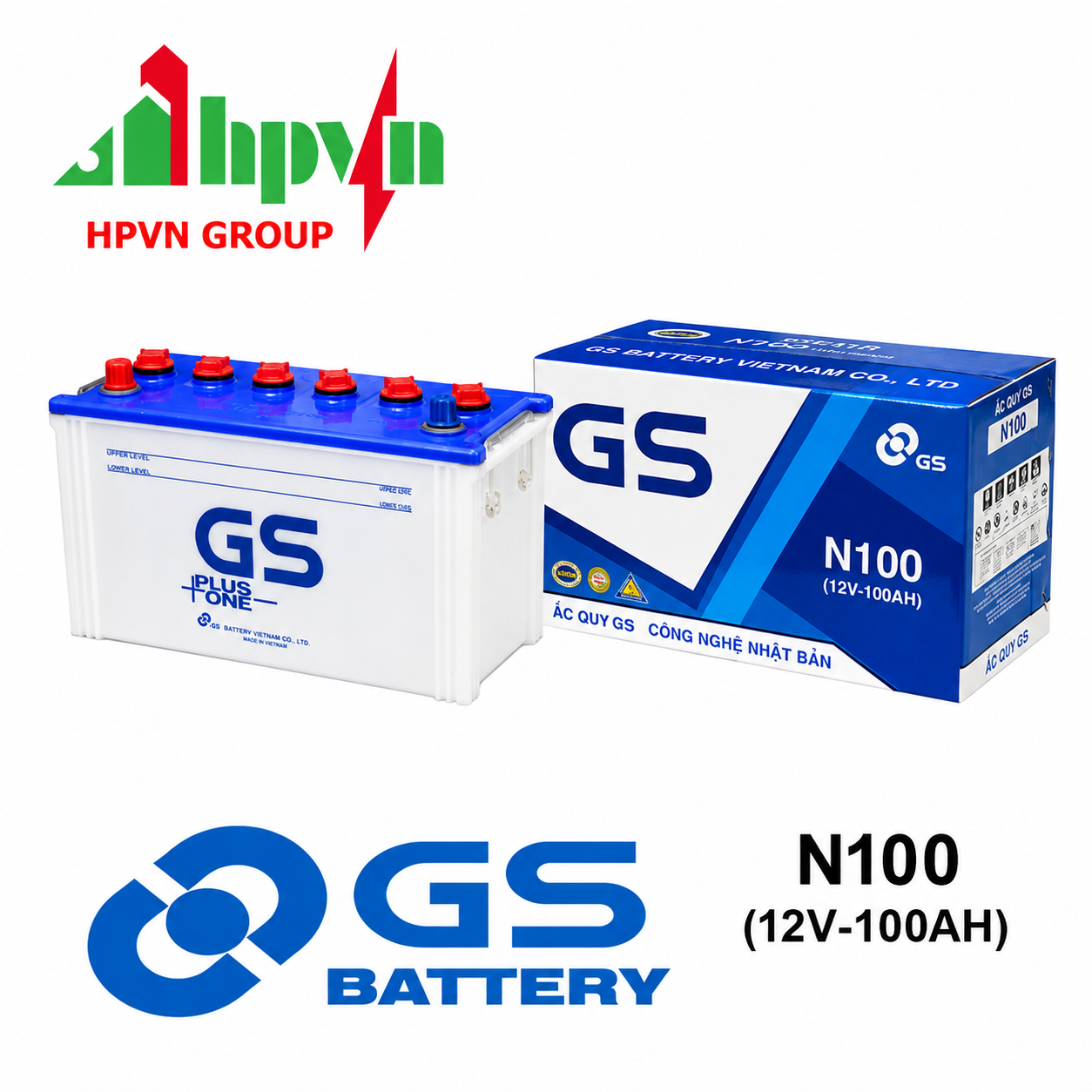 BÌNH ẮC QUY GS N100 (12V-100AH)