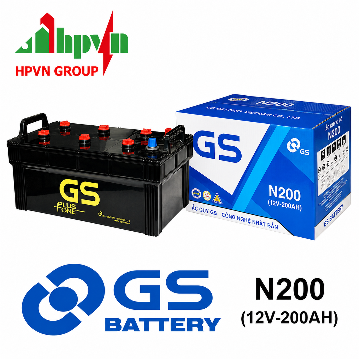 BÌNH ẮC QUY GS N200 (12V-200AH)