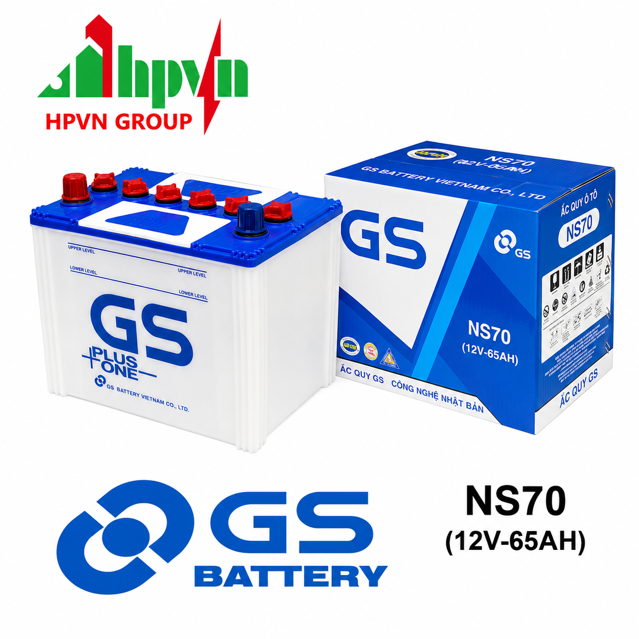 BÌNH ẮC QUY GS NS70 (12V-65AH)