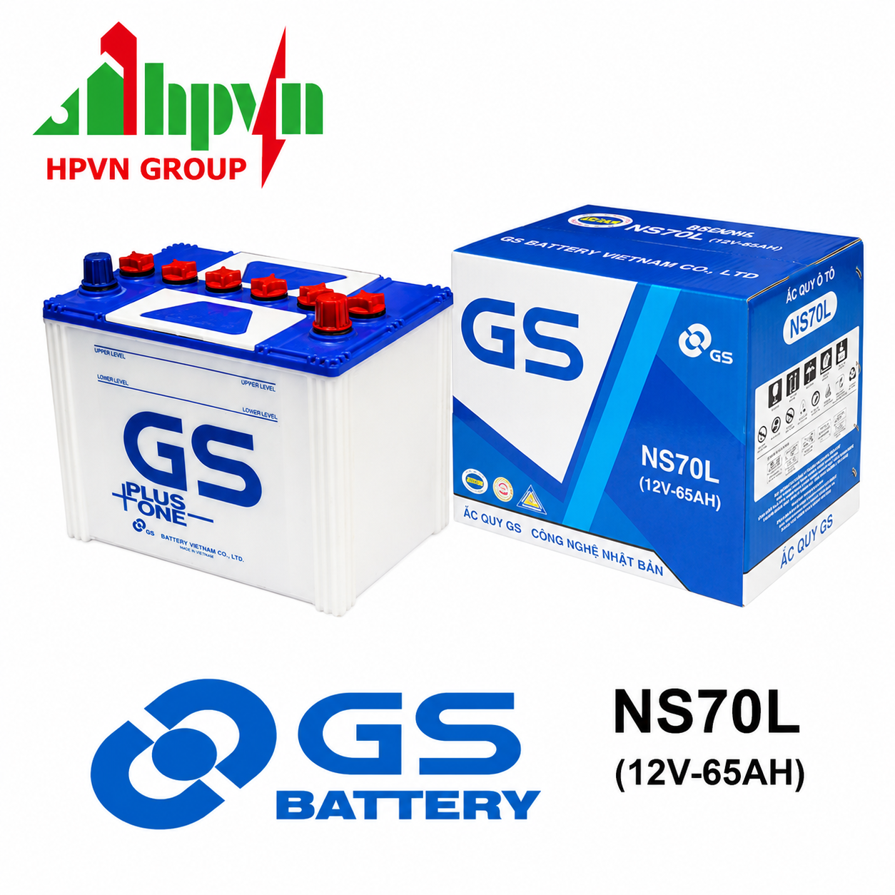 BÌNH ẮC QUY GS NS70L (12V-65AH)