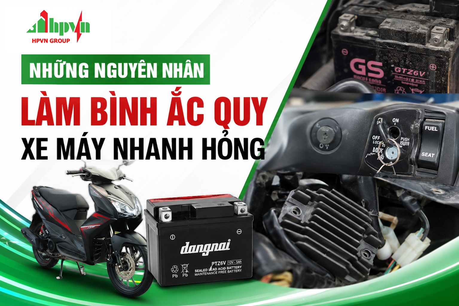 Nguyên nhân khiến ắc quy nhanh hỏng 