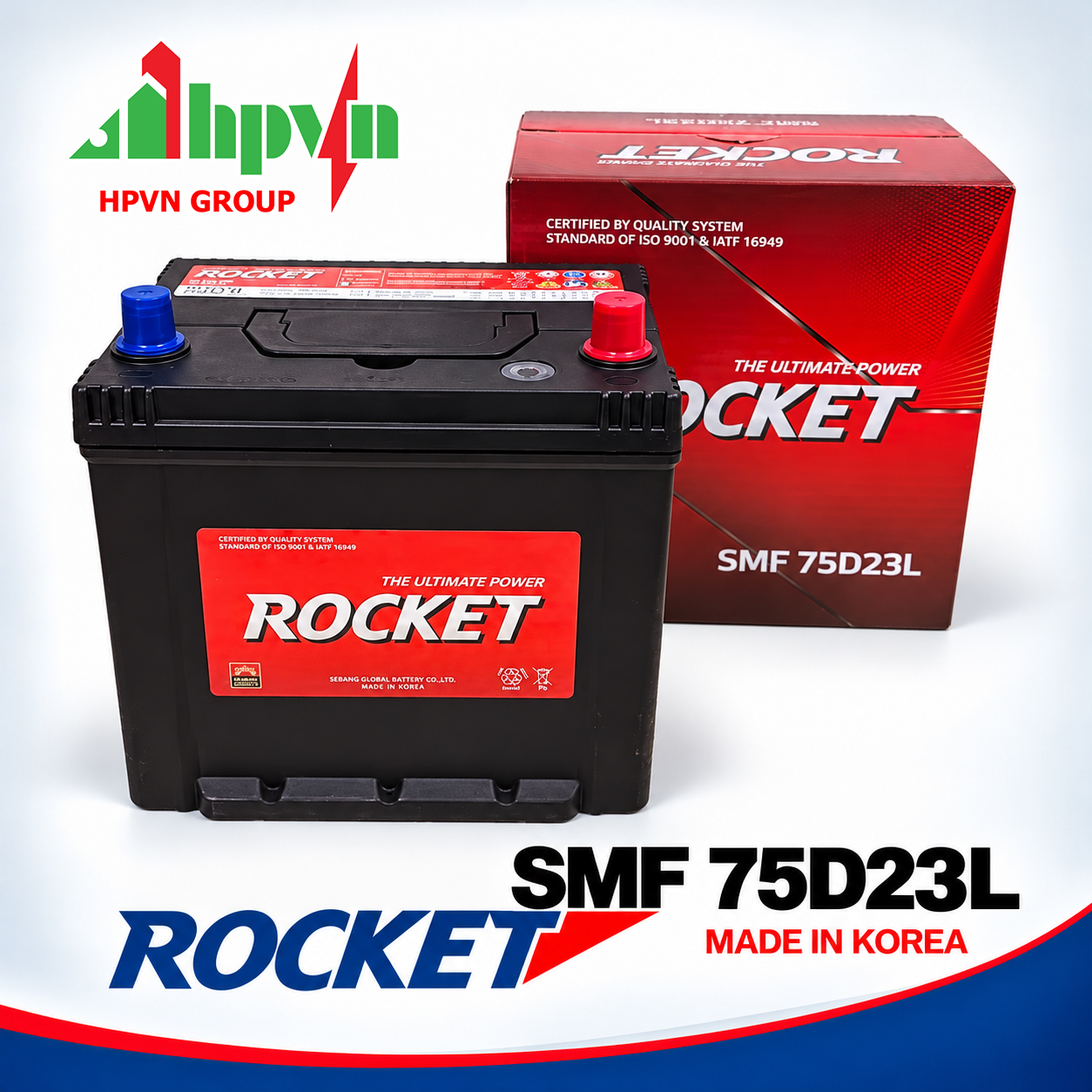 Ắc Quy Rocket 75D23L (12V - 65Ah)