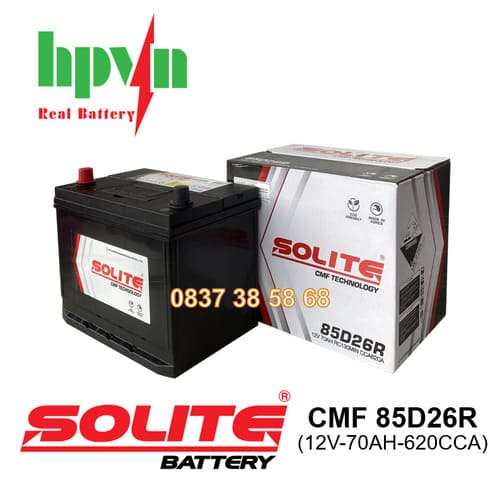 BÌNH ẮC QUY SOLITE 85D26R (12V-70AH)