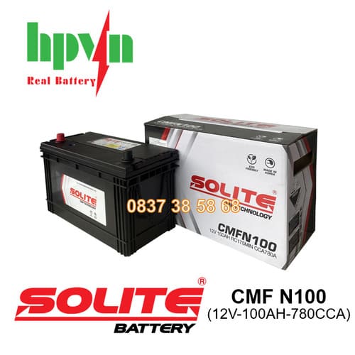 BÌNH ẮC QUY SOLITE CMF N100 (12V-100AH)