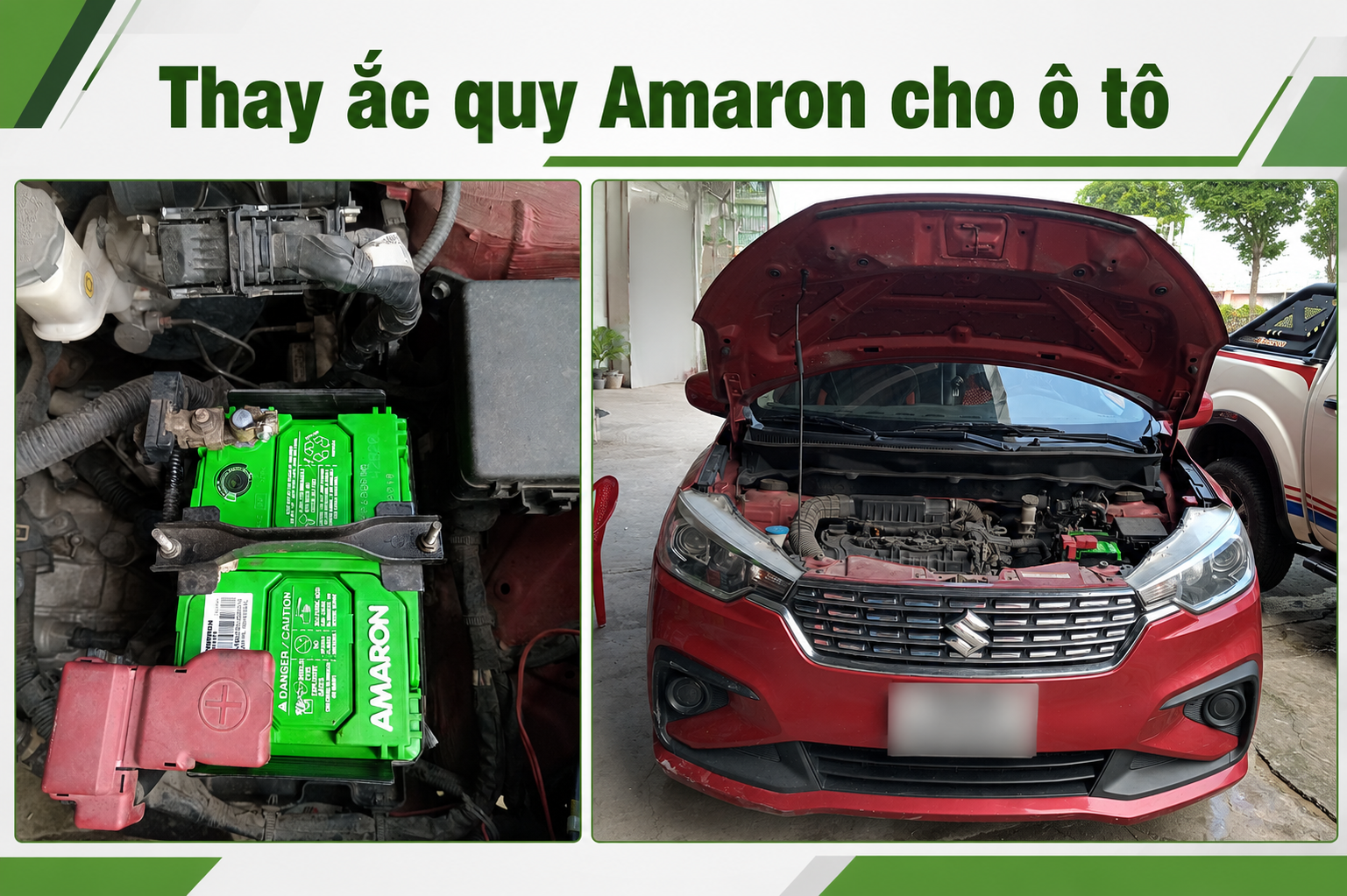 Bảng giá thay ác quy Amaron cho xe ô tô 