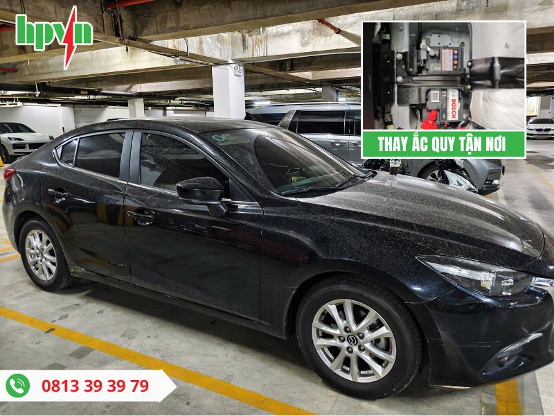 Thay ắc quy tận nơi: hầm xe chung cư, bãi đỗ…