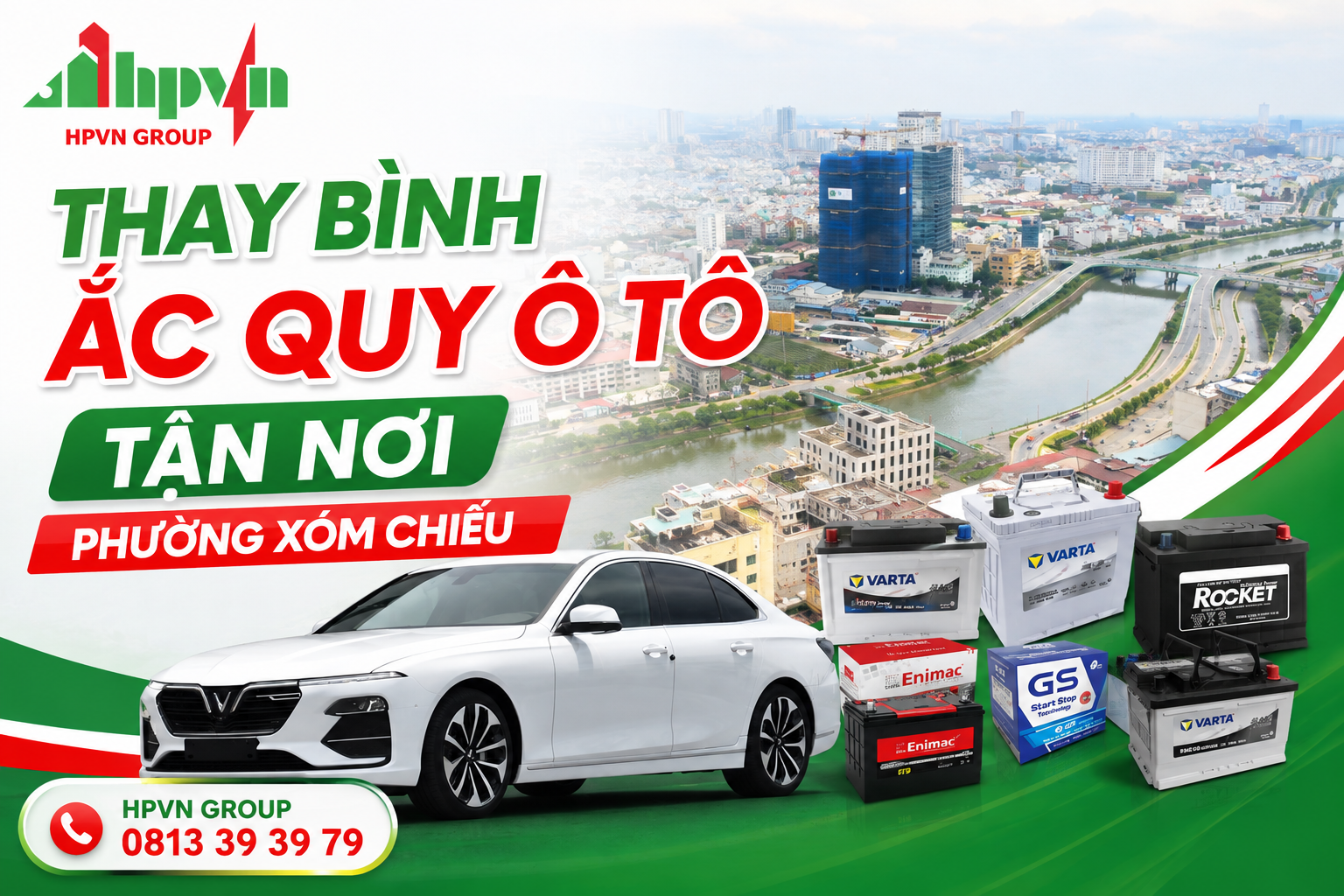 Thay Bình Ắc Quy Ô Tô Tận Nơi Phường Xóm Chiếu