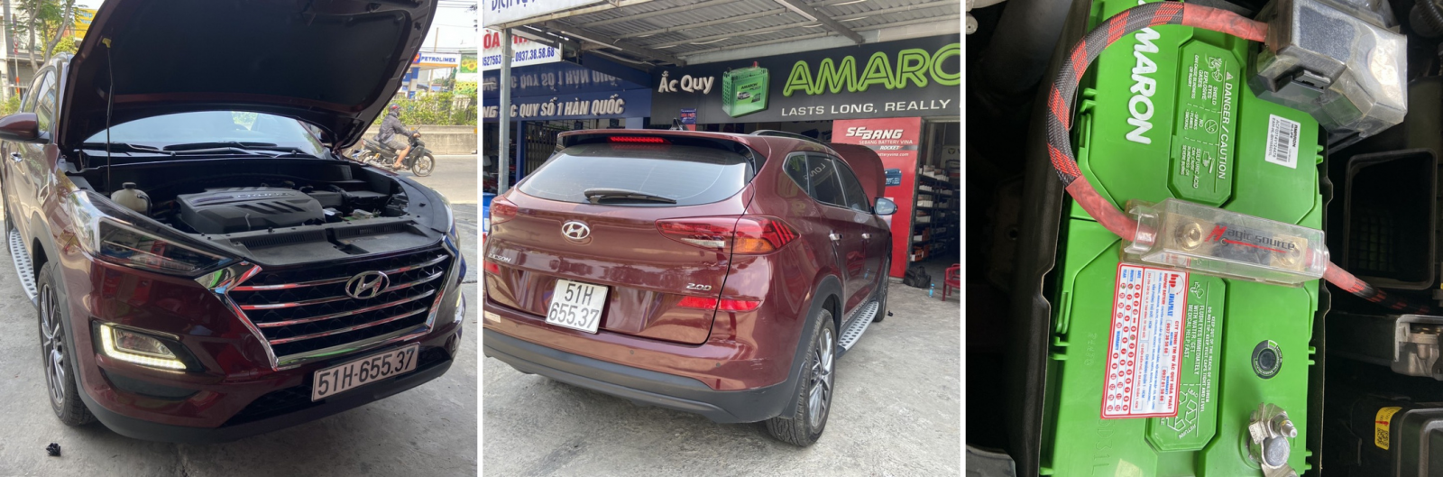Thay bình ắc quy cho xe Hyundai Tucson tại HPVN GROUP 