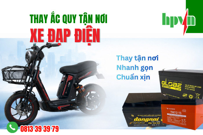 Dịch vụ thay ắc quy tận nơi cho xe đạp điện 