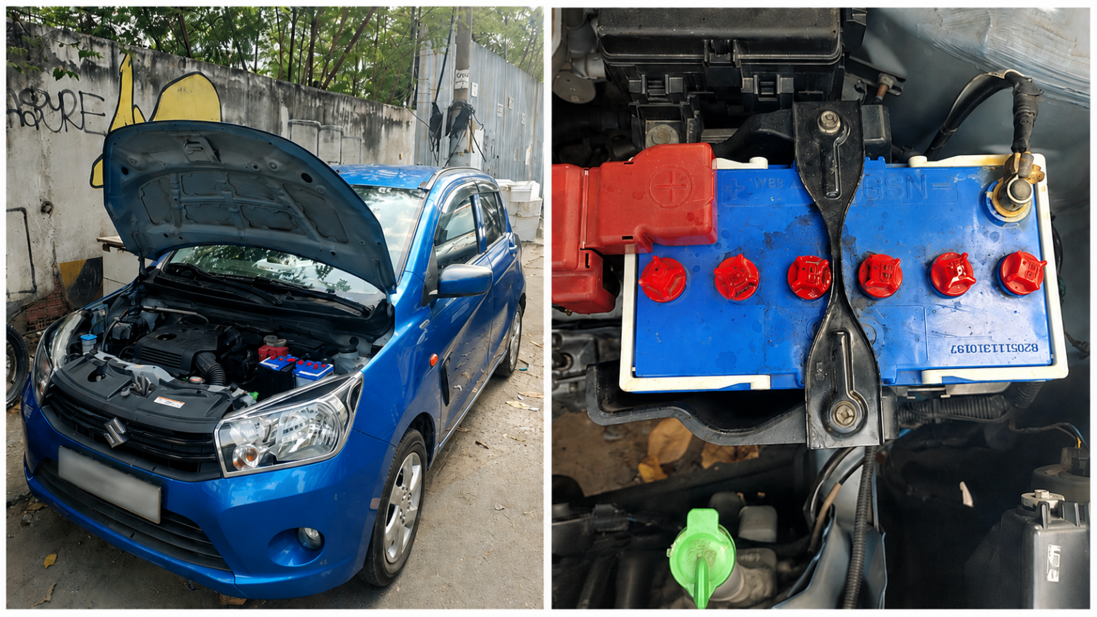 Thay ắc quy xe suzuki celerio tận nơi