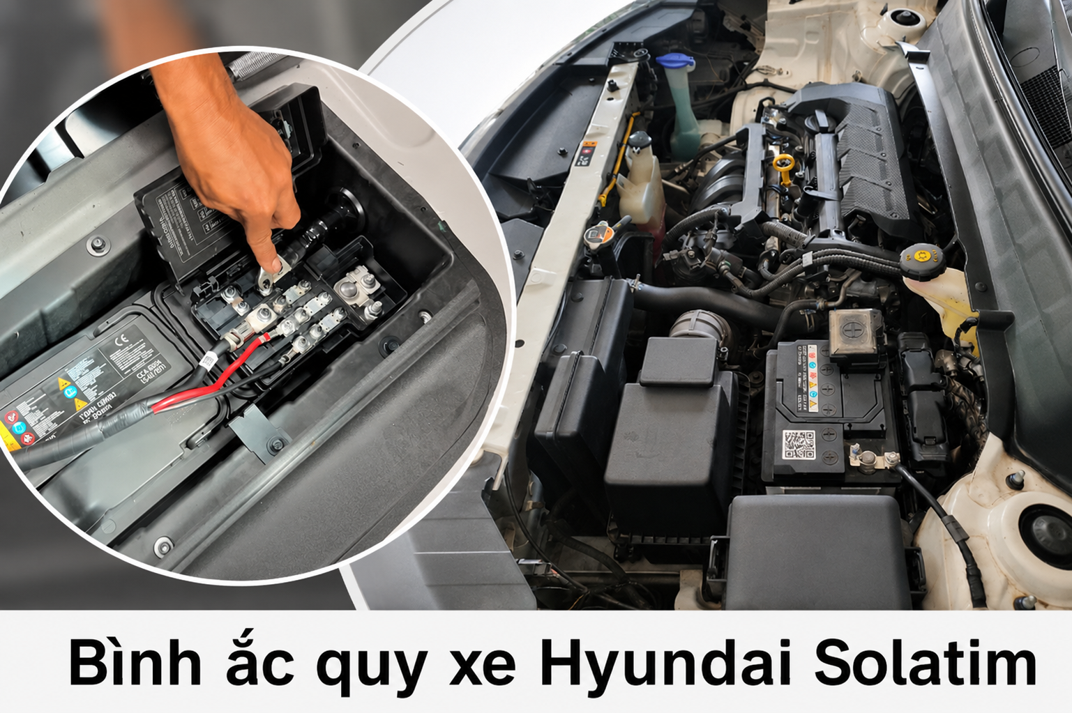 Thay bình ắc quy xe Hyundai Solati 