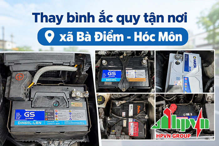 Thay bình ắc quy tại Xã Bà Điểm 
