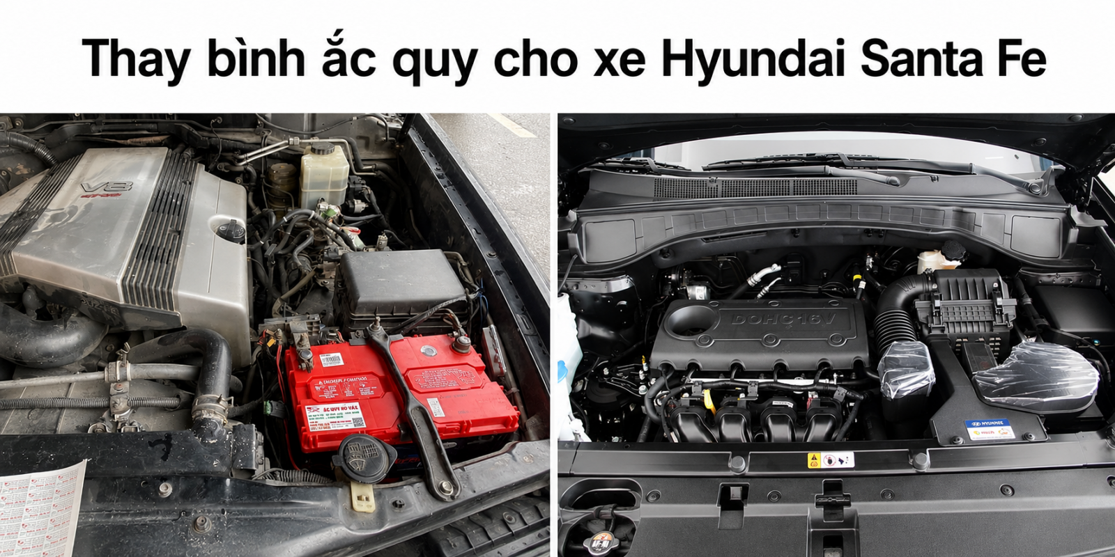Khi nào nên thay bình ắc quy cho xe Hyundai Santa Fe 