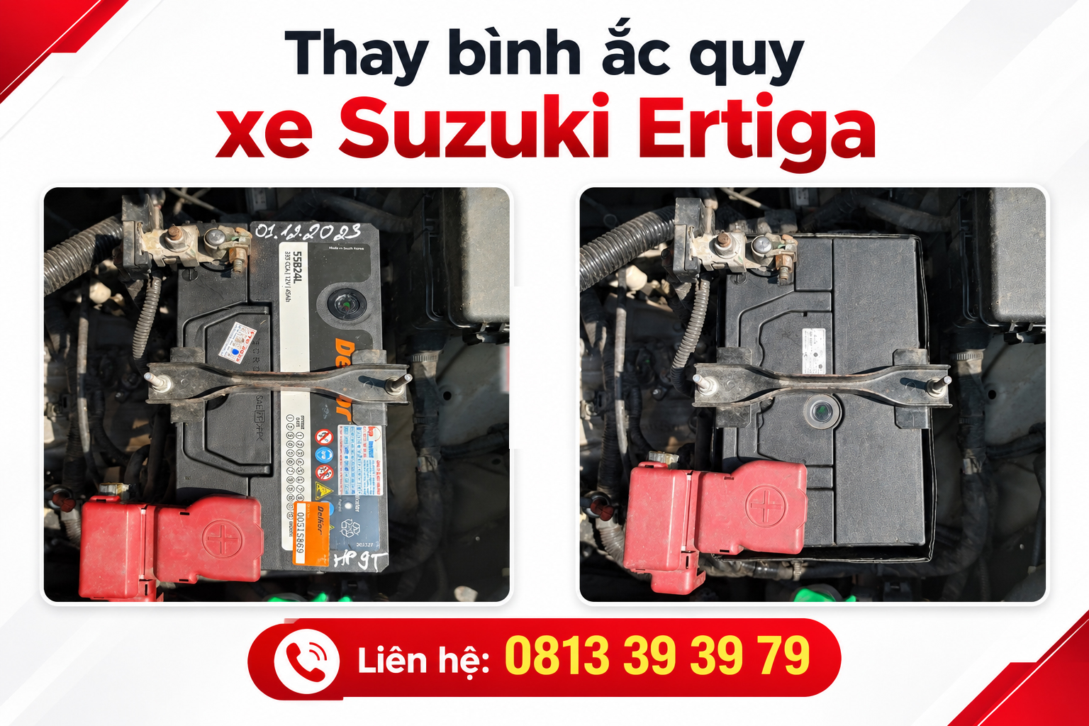 Khi nào cần thay bình ắc quy xe Suzuki Ertiga
