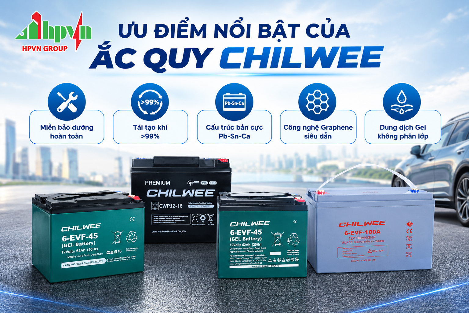 Ưu điểm bình ắc quy Chilwee 