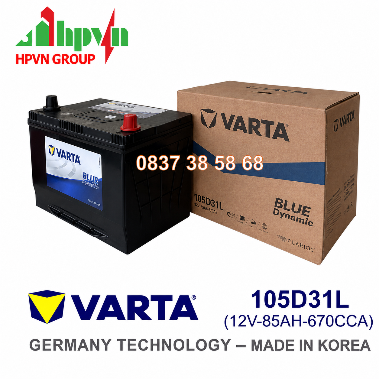 ẮC QUY VARTA 105D31L (12V-85AH)