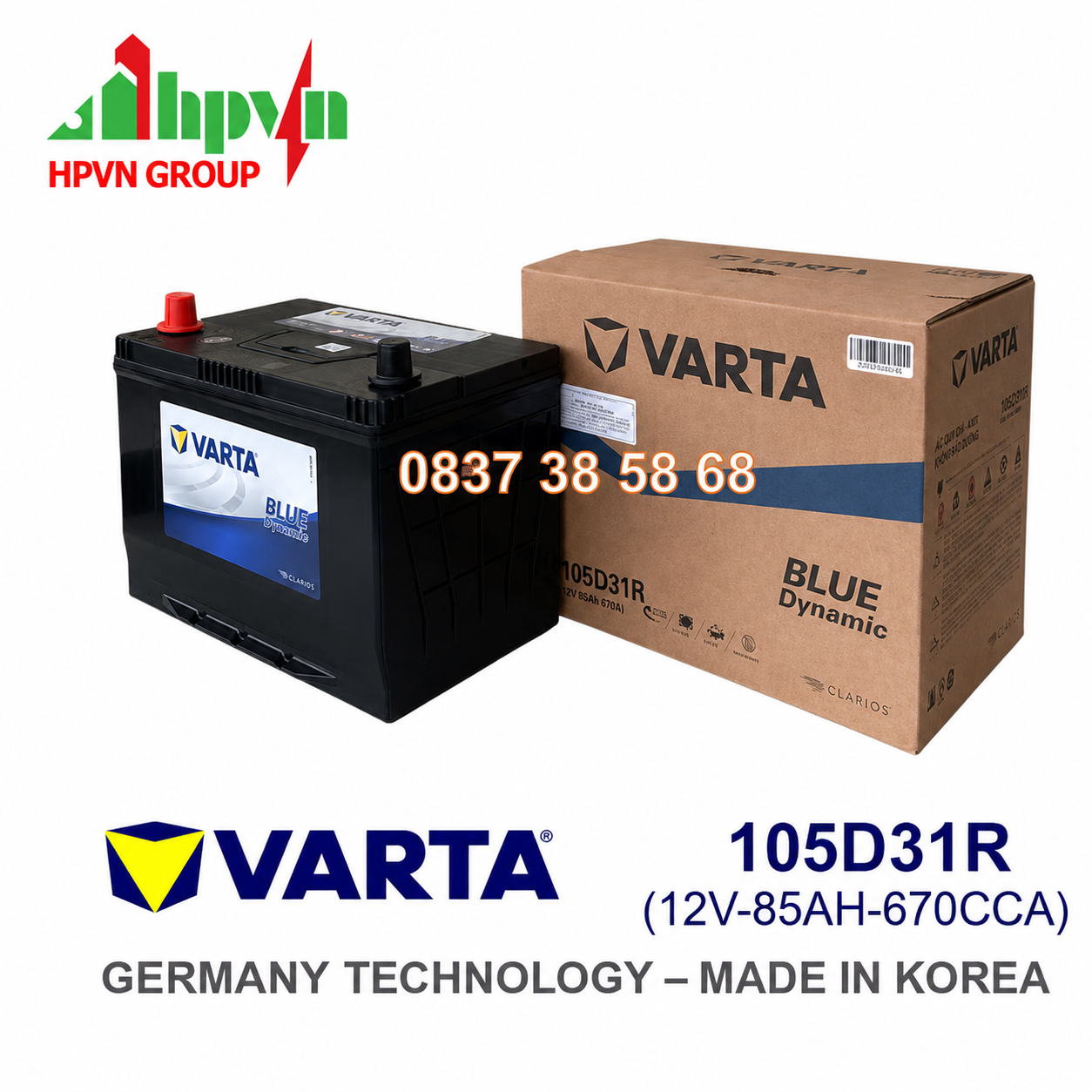 ẮC QUY VARTA 105D31R (12V-85AH)