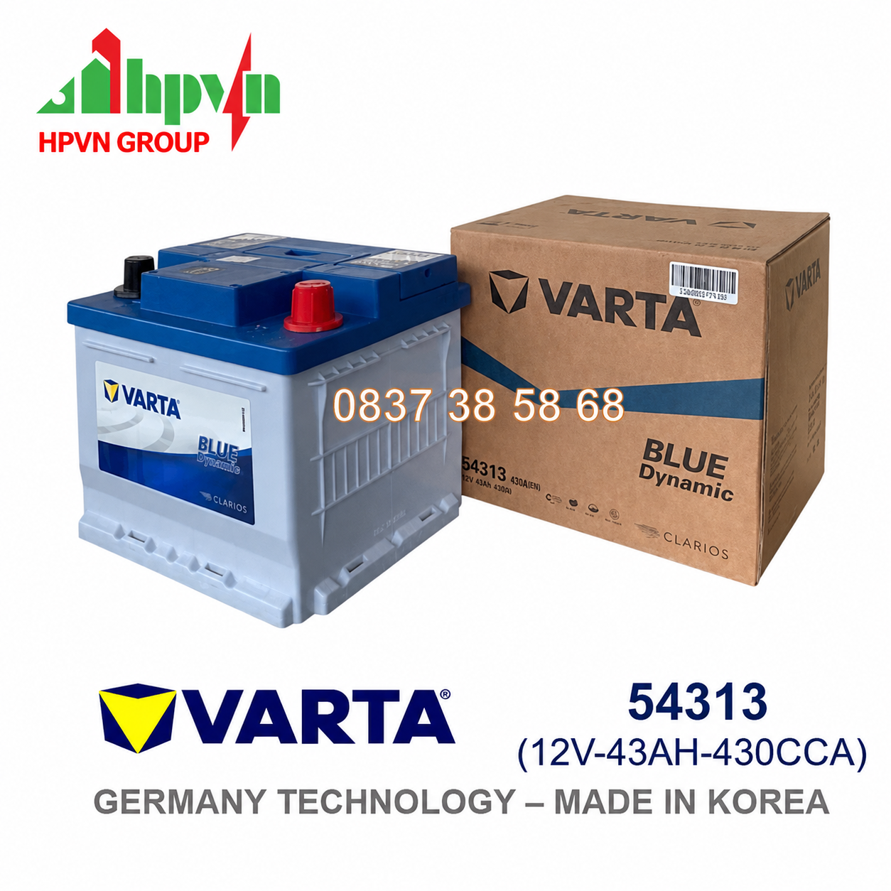 ẮC QUY VARTA 54313 (12V-43AH)