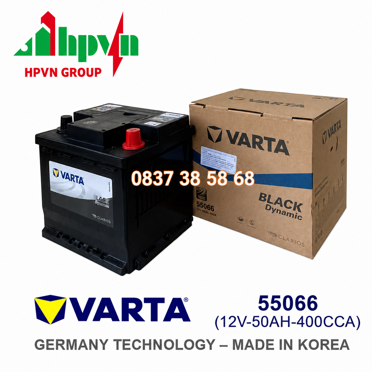 ẮC QUY VARTA 55066 (12V-50AH)