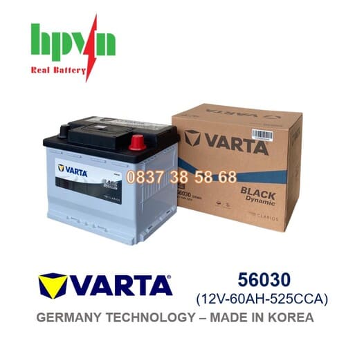 BÌNH ẮC QUY VARTA 56030 (12V-60AH)