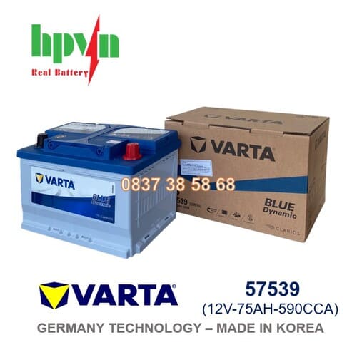 BÌNH ẮC QUY VARTA 57539 (12V-75AH)