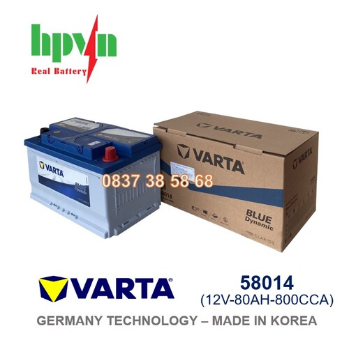 BÌNH ẮC QUY VARTA 58014 (12V-80AH)