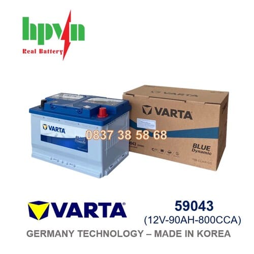 BÌNH ẮC QUY VARTA 59043 (12V-90AH)