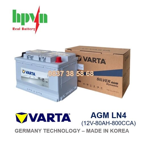 BÌNH ẮC QUY VARTA AGM LN4 (12V-80AH)