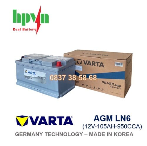 BÌNH ẮC QUY VARTA AGM LN6 (12V-105AH)