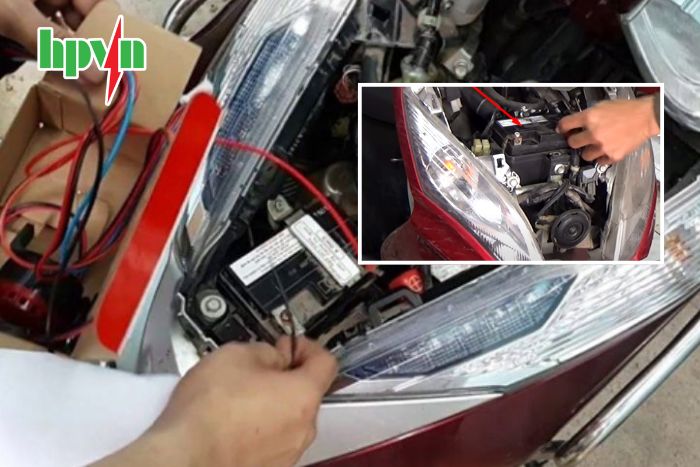 Vị trí ắc quy xe Vision đời cũ 